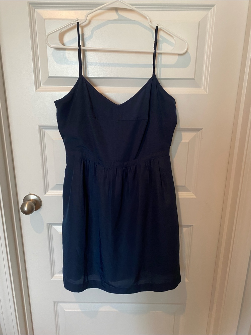 J. Crew Navy Spaghetti-Strap Mini Dress